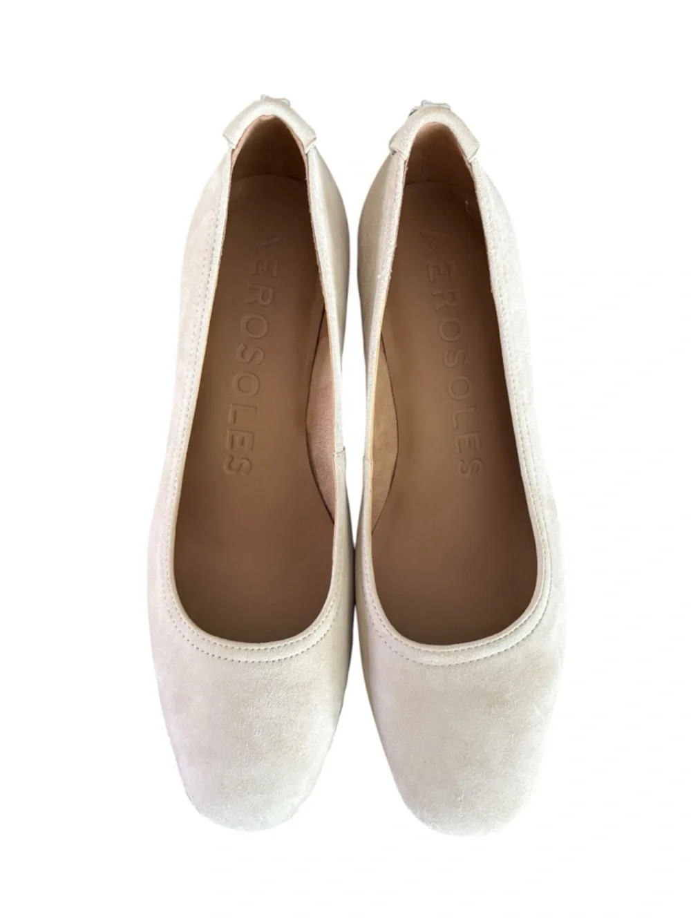 Aerosoles NWOB Roma Wedge Espadrille Suede Stone Sz. 8
